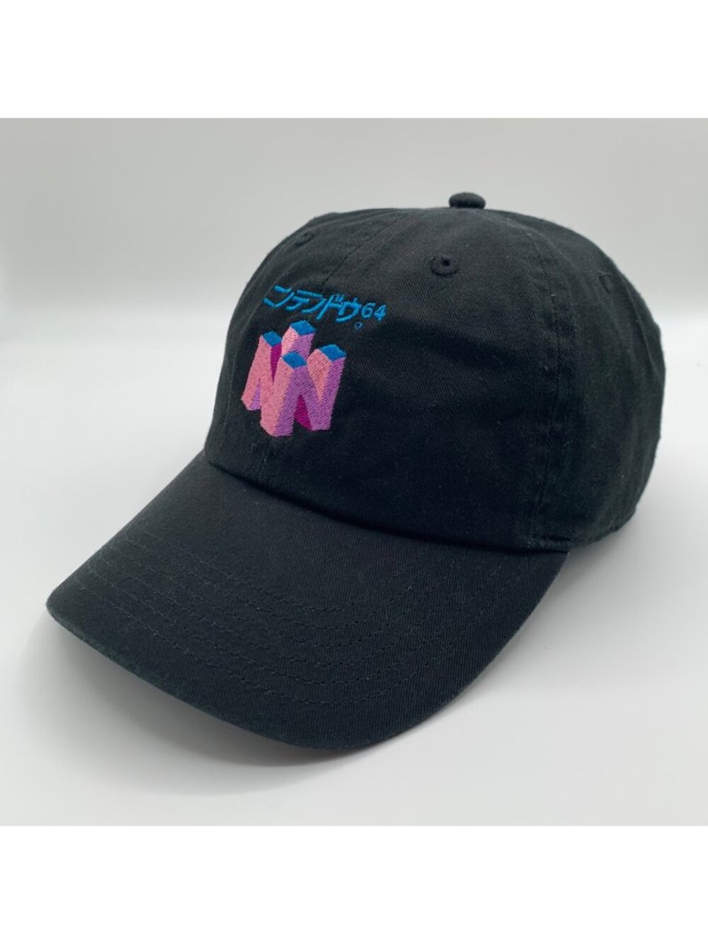 Nintendo 64 N64 Vaporwave Retro Unisex Black Relaxed Fit Strapback Hat